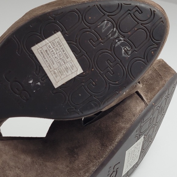 NWOT UGG Arianna Suede Wedge Sandals - Picture 6 of 9